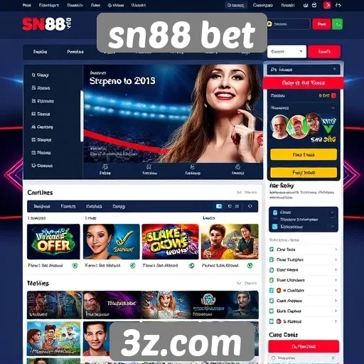 Interface e usabilidade do site sn88 bet